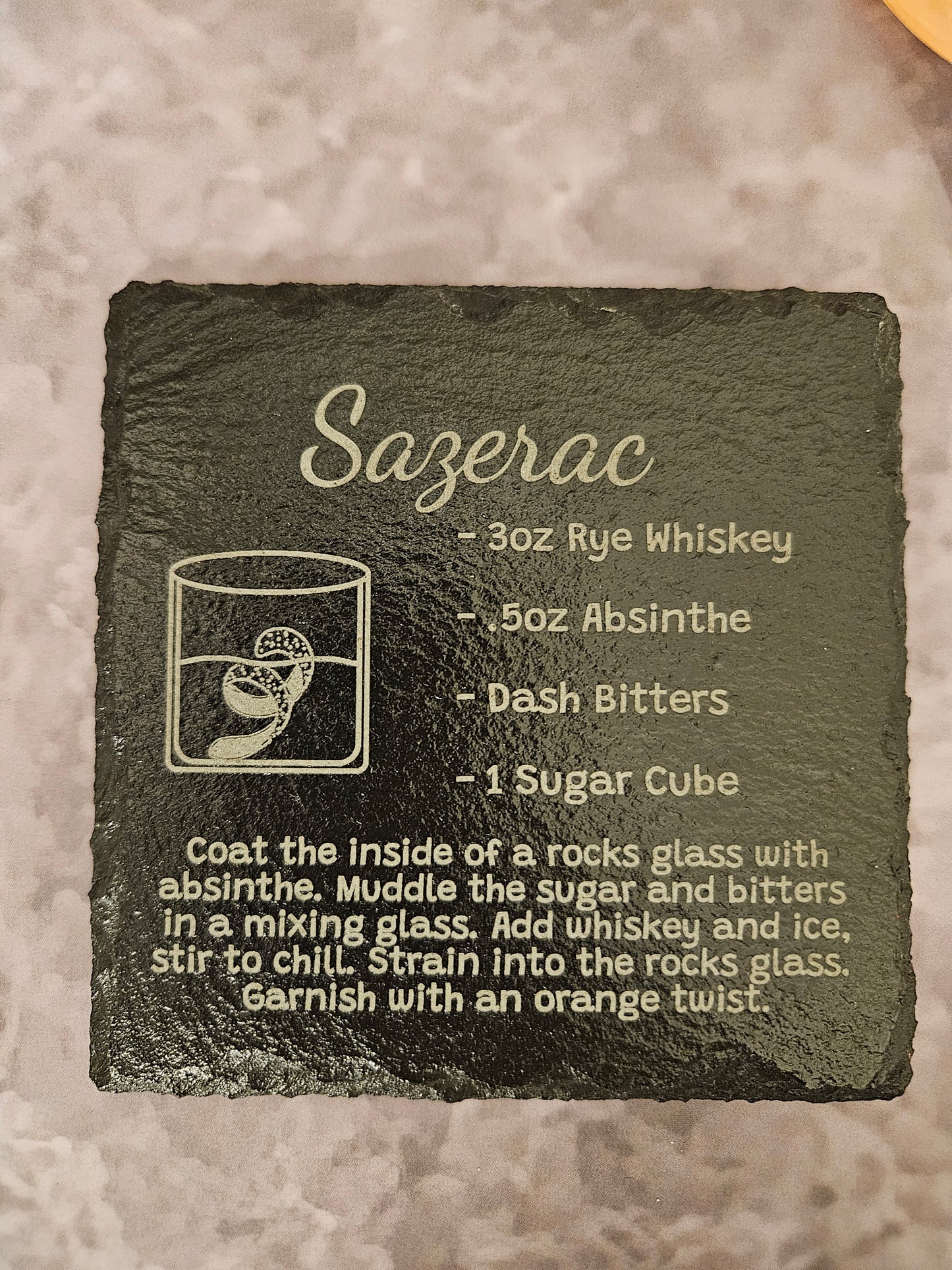 Slate Cocktail Recipe Coasters