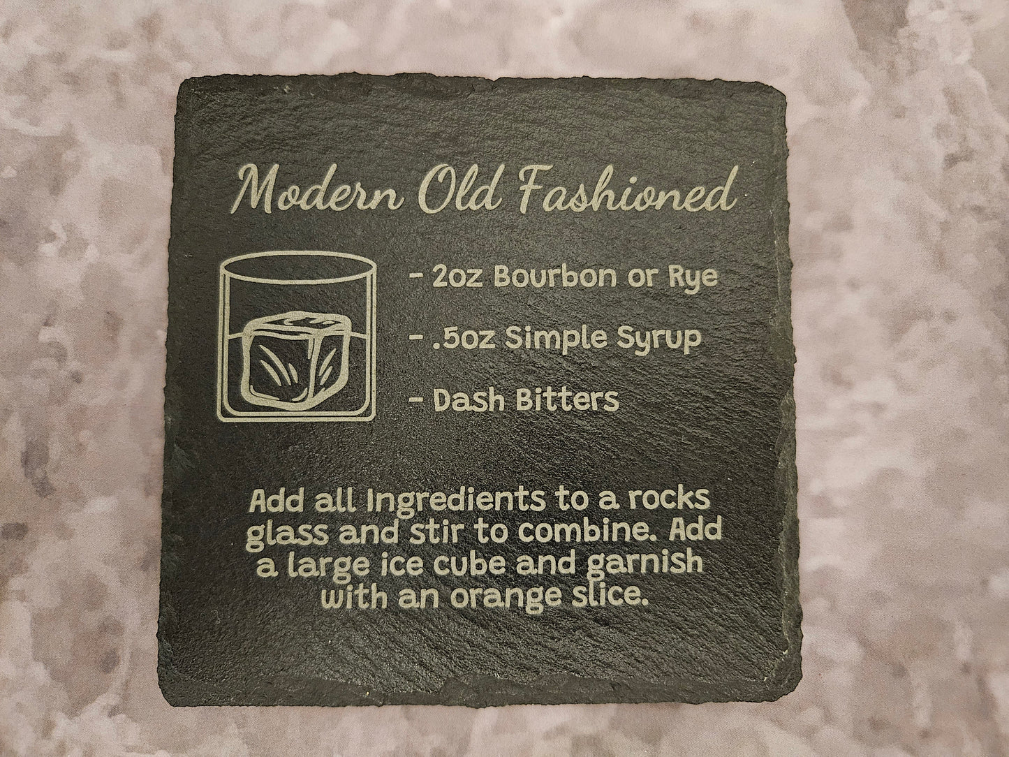 Slate Cocktail Recipe Coasters