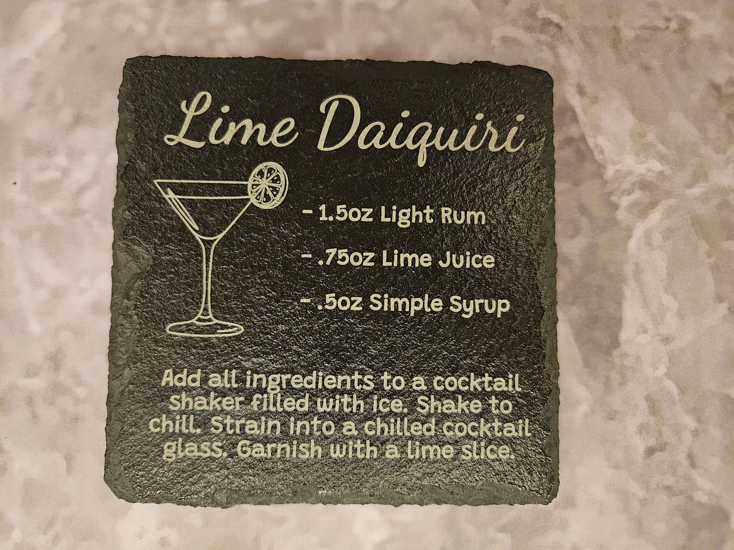 Slate Cocktail Recipe Coasters