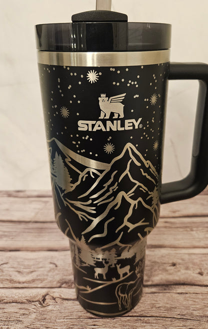 Deer and Forest Stanley 40oz Quencher H2.0 FlowState Tumbler