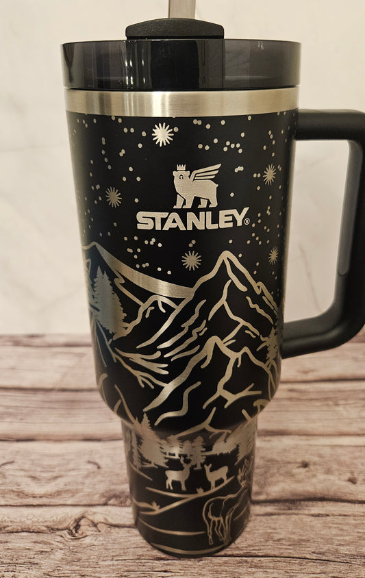 Deer and Forest Stanley 40oz Quencher H2.0 FlowState Tumbler