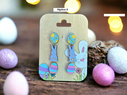 Easter Earrings, Wood Earrings