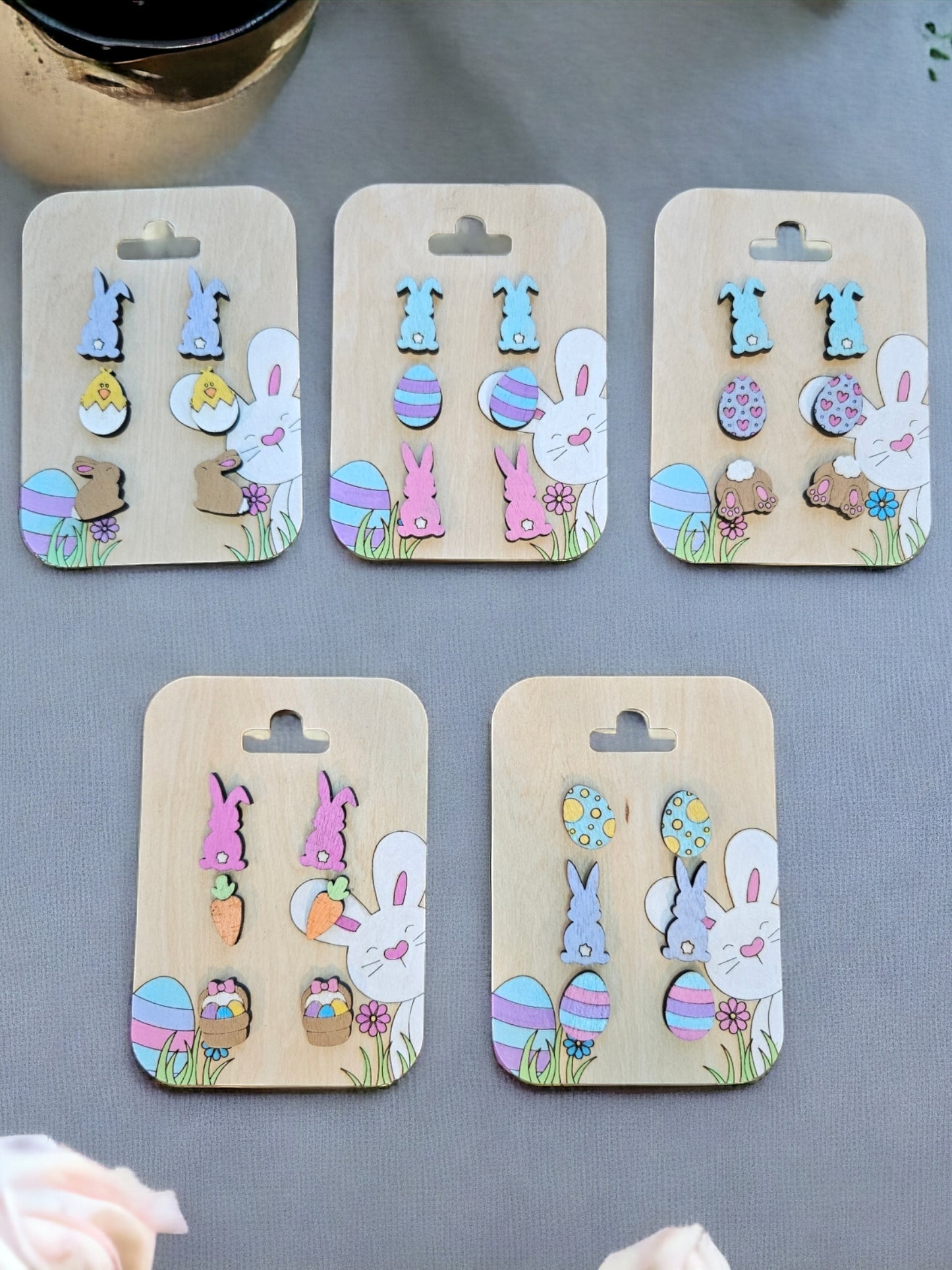 Easter Earrings, Wood Earrings