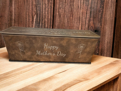 Customizable Leatherette Wine Bottle Box and Tools, Personalized wine box
