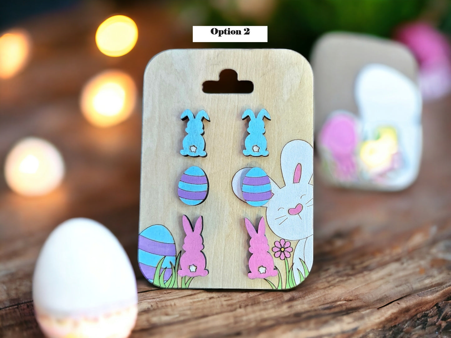 Easter Earrings, Wood Earrings