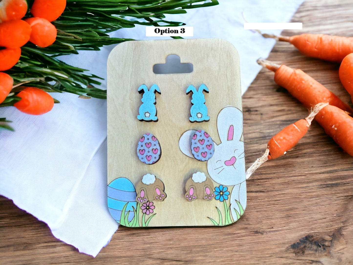 Easter Earrings, Wood Earrings